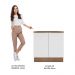 Balcão Madesa Stella 80 cm 2 Portas - Rustic/Branco