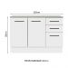 Balcão Multiuso 120cm 2 Portas 3 Gavetas Branco Agata Madesa