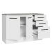 Balcão Multiuso 120cm 2 Portas 3 Gavetas Branco Agata Madesa