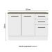 Balcão Multiuso 120cm 2 Portas 3 Gavetas Branco/Rustic Agata Madesa