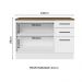 Balcão Multiuso 120cm 2 Portas 3 Gavetas Branco/Rustic Agata Madesa