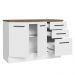 Balcão Multiuso 120cm 2 Portas 3 Gavetas Branco/Rustic Agata Madesa