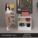 Balcão Multiuso 80cm 2 Portas Branco/Crema Agata Madesa
