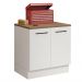Balcão Multiuso 80cm 2 Portas Branco/Rustic Agata Madesa
