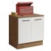 Balcão Multiuso 80cm 2 Portas Rustic/Branco Agata Madesa