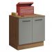 Balcão Multiuso 80cm 2 Portas Rustic/Cinza Agata Madesa