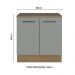 Balcão Multiuso 80cm 2 Portas Rustic/Cinza Agata Madesa