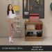 Balcão Multiuso 80cm 2 Portas Rustic/Cinza Agata Madesa