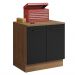 Balcão Multiuso 80cm 2 Portas Rustic/Preto Agata Madesa