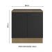 Balcão Multiuso 80cm 2 Portas Rustic/Preto Agata Madesa