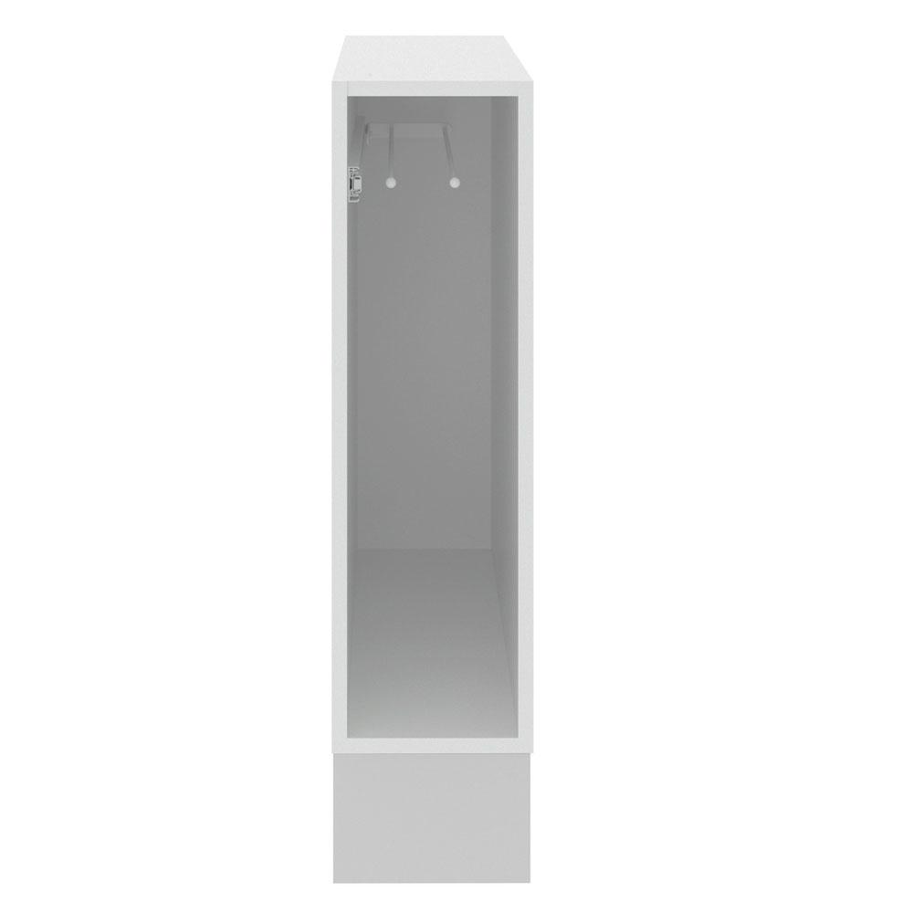Balcão Porta-Pano Madesa para Cozinhas Lux, Glamy e Stella 20 x 60 cm (Sem Tampo) - Branco