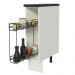 Balcão Porta-Temperos Armário de Cozinha 100% MDF 20 cm (Com Tampo) Branco Acordes Madesa
