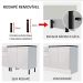 Balcão Porta-Temperos Armário de Cozinha 100% MDF 20 cm (Com Tampo) Branco Acordes Madesa