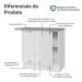 Balcão de Canto 1 Porta Branco Vik Madesa