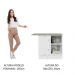 Balcão de Canto 1 Porta Branco/Branco Veludo Lux Madesa