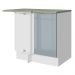 Balcão de Canto 1 Porta Branco/Cinza Lux Madesa