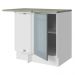 Balcão de Canto 1 Porta Branco/Cinza Lux Madesa