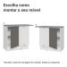 Balcão de Canto 1 Porta Branco/Cinza Vik Madesa