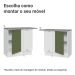 Balcão de Canto 1 Porta Branco/Verde Vik Madesa