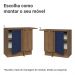 Balcão de Canto 1 Porta Rustic/Azul Vik Madesa
