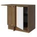 Balcão de Canto 1 Porta Rustic/Branco Veludo Lux Madesa