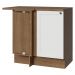 Balcão de Canto 1 Porta Rustic/Branco Vik Madesa