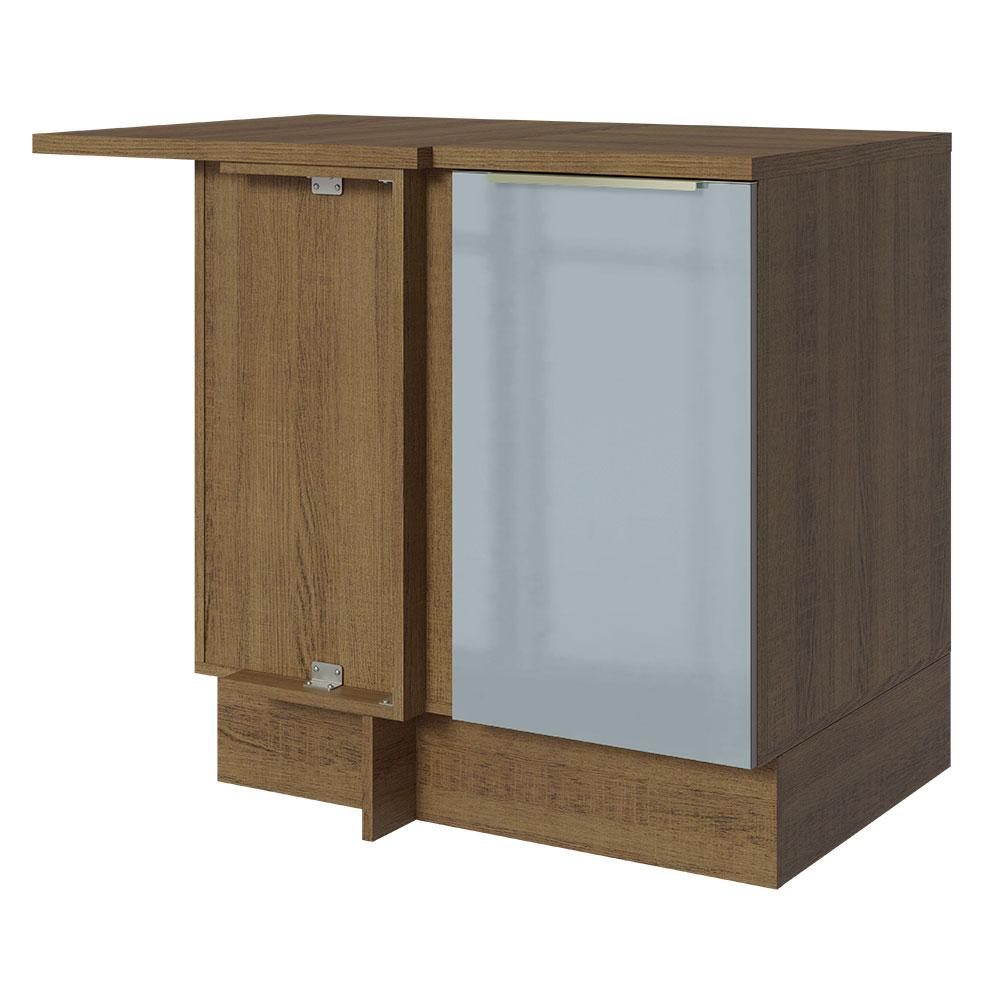 Balcão de Canto 1 Porta Rustic/Cinza Lux Madesa