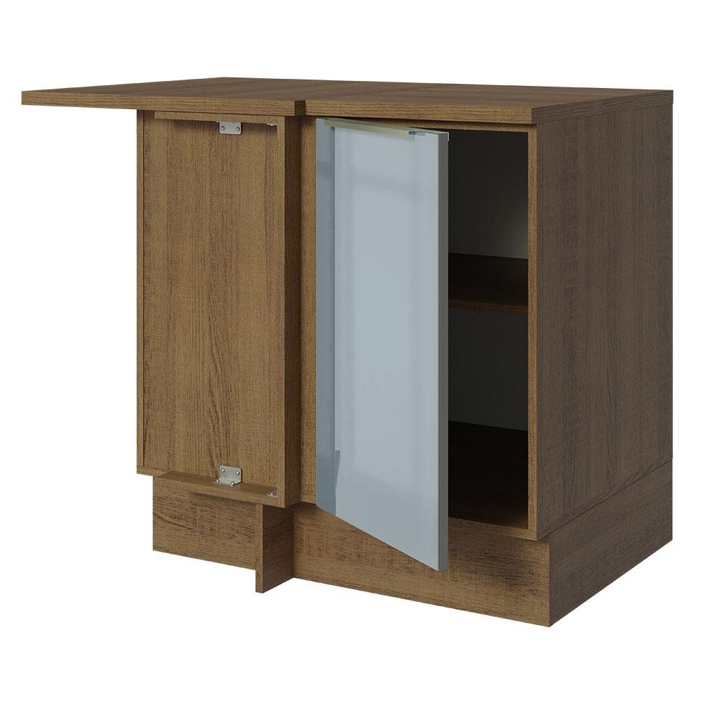 Balcão de Canto 1 Porta Rustic/Cinza Lux Madesa