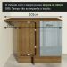 Balcão de Canto 1 Porta Rustic/Cinza Lux Madesa