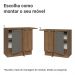 Balcão de Canto 1 Porta Rustic/Cinza Vik Madesa