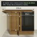 Balcão de Canto 1 Porta Rustic/Preto Lux Madesa