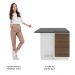 Balcão de Canto Armário de Cozinha 100% MDF 1 Porta Branco/Rustic Acordes Madesa