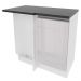 Balcão de Canto Armário de Cozinha 100% MDF Porta Branco Brilhante Acordes Madesa
