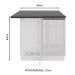 Balcão de Canto Armário de Cozinha 100% MDF Porta Branco Brilhante Acordes Madesa