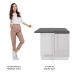 Balcão de Canto Armário de Cozinha 100% MDF Porta Branco Brilhante Acordes Madesa