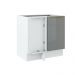 Balcão de Canto Madesa Lux 1 Porta - Branco/Cinza