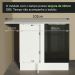 Balcão de Canto Madesa Lux 1 Porta - Branco/Preto