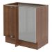 Balcão de Canto Madesa Lux 1 Porta - Rustic/Cinza