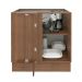 Balcão de Canto Madesa Lux 1 Porta - Rustic/Cinza