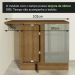 Balcão de Canto Madesa Lux 1 Porta - Rustic/Cinza