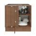 Balcão de Canto Madesa Lux 1 Porta - Rustic/Preto