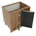 Balcão de Canto Madesa Lux 1 Porta - Rustic/Preto