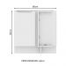 Balcão de Canto Madesa Lux 1 Porta (Sem Tampo) - Branco/Branco Veludo