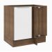 Balcão de Canto Madesa Lux 1 Porta (Sem Tampo) - Rustic/Branco Veludo