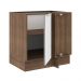 Balcão de Canto Madesa Lux 1 Porta (Sem Tampo) - Rustic/Branco Veludo