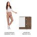 Balcão de Canto Madesa Lux 1 Porta (Sem Tampo) - Rustic/Branco Veludo