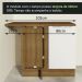 Balcão de Canto Madesa Lux 1 Porta (Sem Tampo) - Rustic/Branco Veludo