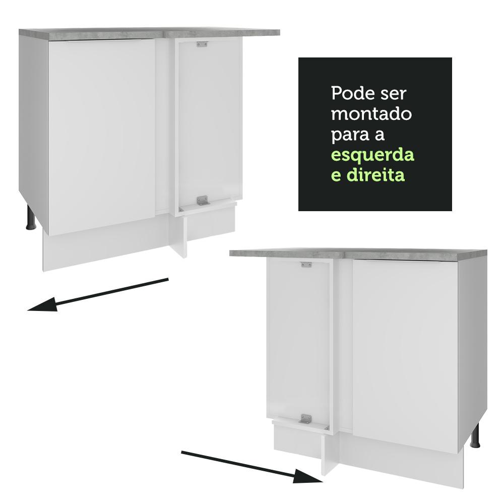 Balcão de Canto Madesa Stella 1 Porta - Branco