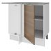 Balcão de Canto Madesa Stella 1 Porta - Branco/Rustic