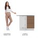 Balcão de Canto Madesa Stella 1 Porta - Branco/Rustic